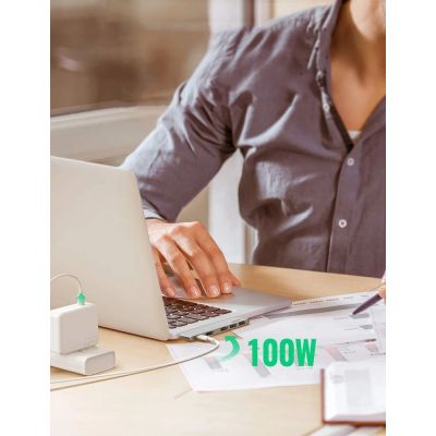 14. HUB Ugreen 60559 2x USB-C / USB-C PD (Thunderbolt 3, 100W, 4K 60 Hz, 10 Gbps) / HDMI 4K 30 Hz / 3x USB 3.0 do MacBook Pro / Air - szary