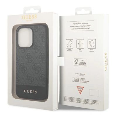 8. Etui Guess 4G Stripe Collection na iPhone 14 Pro Max - szare