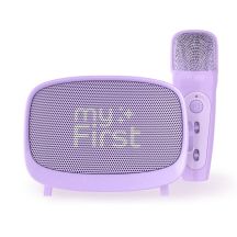 myFirst Voice 2 - zestaw do karaoke dla dzieci - mikrofon i głośnik bezprzewodowy z efektami modyfikacji dźwięku (purple)