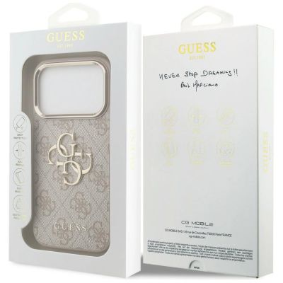 8. Etui Guess 4G Big 4G Classic Logo na iPhone 17 Pro / 18 Pro - różowo-złote