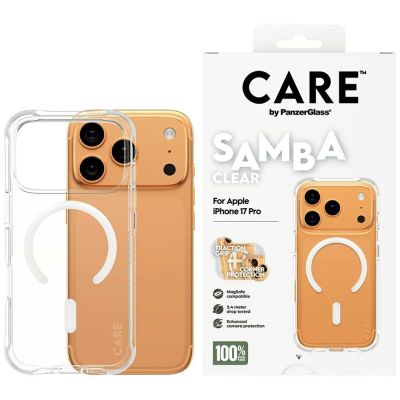 Etui CARE by PanzerGlass Fashionable Samba w. White MagSafe na iPhone 17 Pro - przezroczyste