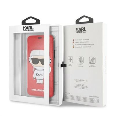 6. Etui Karl Lagerfeld Karl Space Cosmonaut na iPhone X / XS  - czerwone