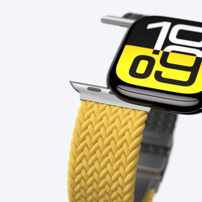 6. Zestaw 2 pasków AMAZINGTHING Blend Band do Apple Watch 45 / 46 / 49 mm - żółto-czarny / czarny