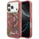 Etui Guess IML Glitter Blossom Roses na iPhone 17 Pro Max / 18 Pro Max - burgundowe