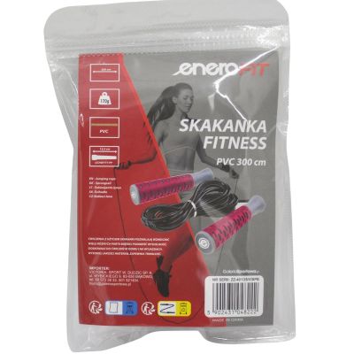 5. SKAKANKA FITNESS PVC 300CM RÓŻOWA ENERO FIT