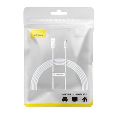 9. Kabel Baseus Superior Series USB-A - USB-C 100W 1m - biały