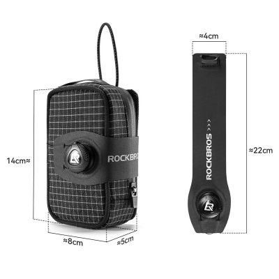 2. Torba podsiodłowa Rockbros P010 wielofunkcyjna z miejscem na bidon - czarna