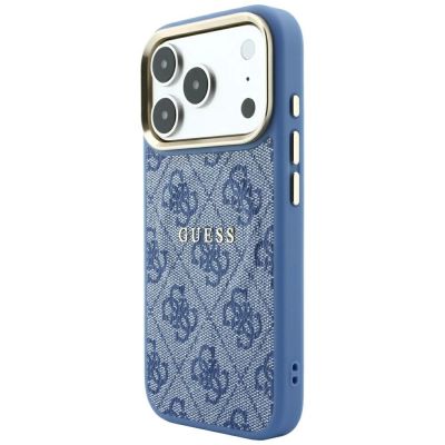2. Etui Guess Embossed 4G Classic MagSafe na iPhone 17 Pro Max / 18 Pro Max - niebieskie