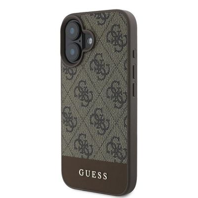 2. Etui Guess 4G Bottom Stripe na iPhone 16 Plus 6.7" - brązowe