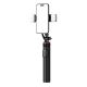 8. Selfie stick WC12YDS teleskopowy tripod 1.3m ze stopu aluminium z podwójną lampą i uchwytem na telefon - czarny
