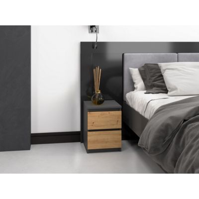 4. Szafka nocna M2 30x30xH40 antracyt/artisan