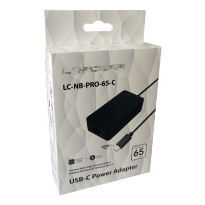 3. LC-Power LC-NB-PRO-65-C adapter zasilający/ inwentor Wewnętrzna 65 W Czarny