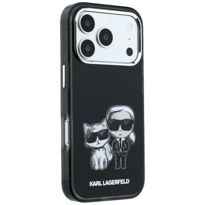 4. Etui Karl Lagerfeld IML Karl&Choupette Bodies Sketch Print MagSafe na iPhone 17 Pro Max / 18 Pro Max - czarne