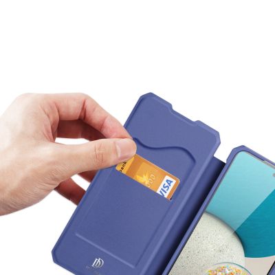 4. DUX DUCIS Skin X kabura etui pokrowiec z klapką Samsung Galaxy A73 niebieski