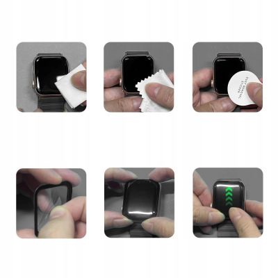 3. Szkło hybrydowe Tech-Protect Glass Flex+ 2-pack na Apple Watch 10 42 mm - czarne
