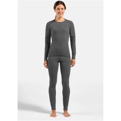 Koszulka termoaktywna z długim rękawem damska ODLO Active X-Warm BL Top Crew Neck l/s szara