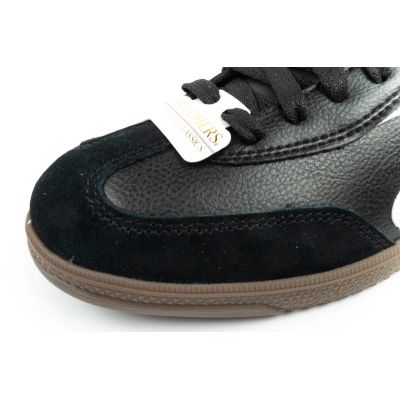15. Skechers Kickoff buty sportowe damskie sneakersy czarne skórzane