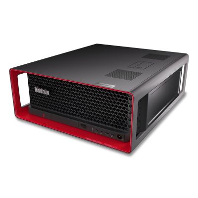 8. Stacja robocza Lenovo ThinkStation z procesorem AMD Ryzen Threadripper PRO 7945WX, pamięcią 64 GB DDR5 RDIMM, dyskiem 1000 GB oraz klawiaturą z językiem angielskim, brak napędu optycznego