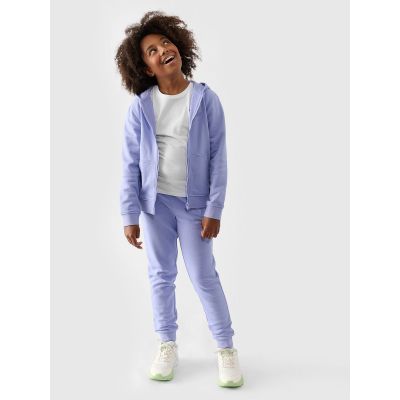 2. Bluza dresowa rozpinana z kapturem dziewczęca 4F Junior 4FJWMM00TSWSF1315-32S