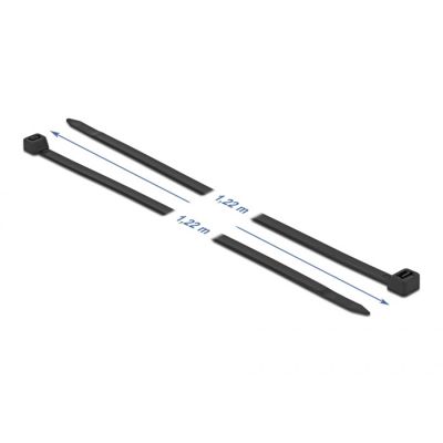 2. DeLOCK Trytyka odporna na ultrafiolet, D 1220 x S 9,0 mm czarna, 10 szt.