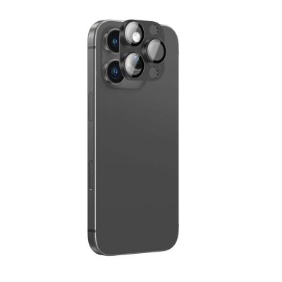 Szkło hartowane AMAZINGTHING Aviation-Grade Alloy Lens na wyspę aparatu do iPhone 16 Pro / 16 Pro Max - czarne