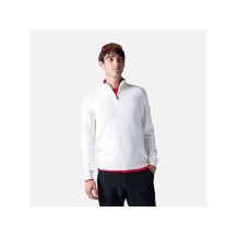 Sweter Rossignol Stripe 1/2 Zip Knit biały