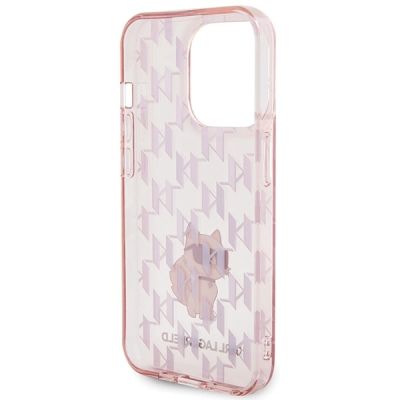 7. Etui Karl Lagerfeld Monogram Choupette na iPhone 15 Pro Max - różowe