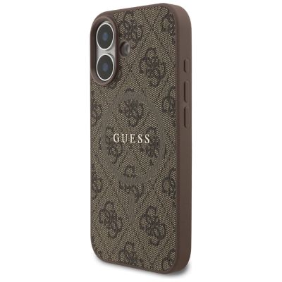 2. Etui Guess 4G Ring Classic Logo MagSafe na iPhone 17 - brązowe