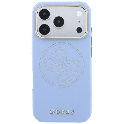 3. Etui Guess Perforated 4G Gold Logo Magsafe na iPhone 18 Pro / 17 Pro - jasnoniebieskie