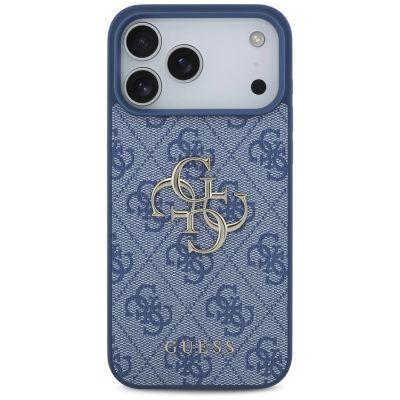 3. Etui Guess 4G Big Logo na iPhone 17 Pro Max / 18 Pro Max - niebieskie