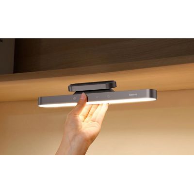 14. Baseus magnetyczna lampka nocna LED lampa pod szafkę do domu kuchni pokoju szary (DGXC-C0G)