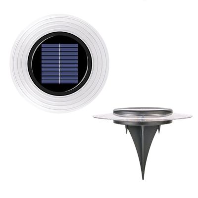 25. LAMPA SOLARNA DYSKOWA 28 LED DO WBICIA W GRUNT LUB MONTAŻU NA ŚCIANIE
