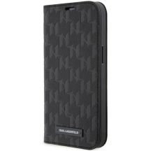 Etui Karl Lagerfeld Saffiano Monogram na iPhone 14 Pro - czarne