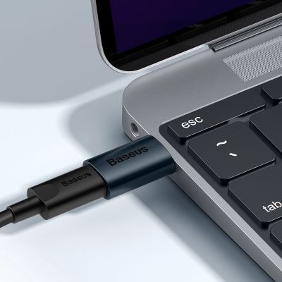 10. Baseus Ingenuity Series Mini przejściówka adapter USB 3.1 OTG do USB Typ C niebieski (ZJJQ000103)