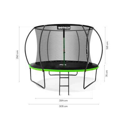 14. Trampolina Meteor TRP-10ft 305 cm zielony