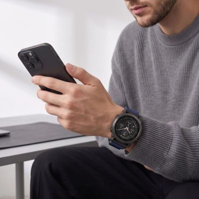 4. Pasek Tech-Protect Nylon Classic na Garmin Fenix 5X / 5X Plus / 6X / 6X Pro / 7X / 8 / 8 Pro / 9 / 9 Pro (51 mm) - granatowy