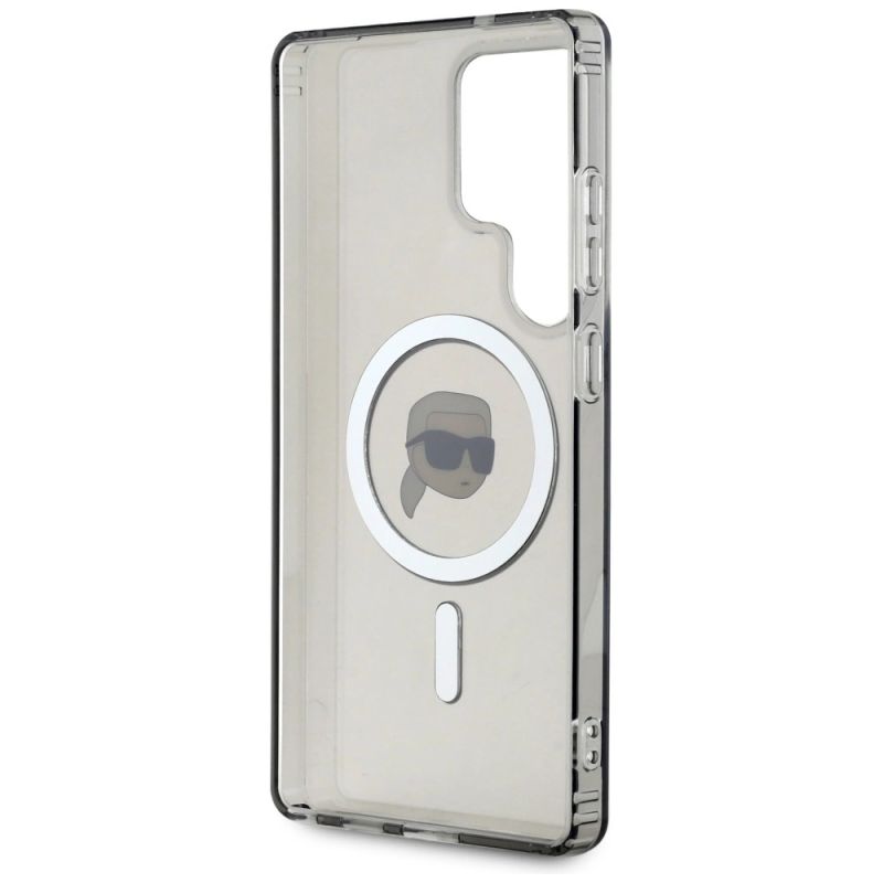 7. Etui Karl Lagerfeld Button Karl Head Printed Logo MagSafe Samsung Galaxy S25 Ultra czarny