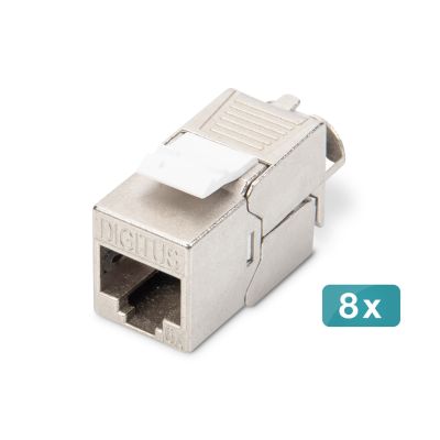 6. Digitus Moduł CAT 6A Keystone, ekranowany, beznarzędziowe złącze montażowe - 8 szt.