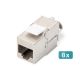 6. Digitus Moduł CAT 6A Keystone, ekranowany, beznarzędziowe złącze montażowe - 8 szt.