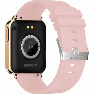 11. Smartwatch Gravity Różowe Złoto Różowy 2 Paski GT17-1