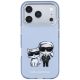 3. Etui Karl Lagerfeld IML Karl&Choupette Bodies Sketch Print MagSafe na iPhone 17 Pro Max / 18 Pro Max - jasnoniebieskie