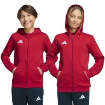 Bluza dla dzieci adidas Entrada 26 Full Zip Hoodie czerwona KH1781
