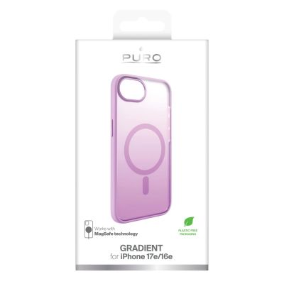 2. Etui silikonowe Puro Gradient MagSafe do iPhone 16e/17e - różowe