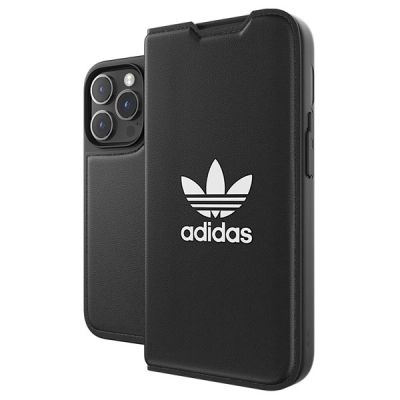 8. Etui Adidas OR Booklet Case BASIC na iPhone 14 Pro - czarno-białe