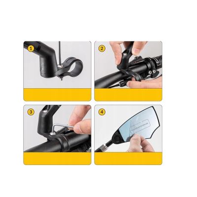 3. Rockbros lusterko rowerowe lewe 26210005001 czarne