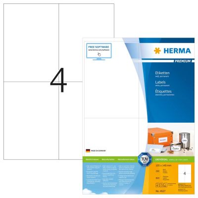 HERMA 4627 samoprzylepne etykiety Prostokąt Na stałe Biały 800 szt.