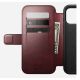 7. NOMAD Modern Leather Folio - skórzane etui do iPhone 17 Pro Max kompatybilne z MagSafe, skóra Horween (burgundy)