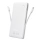 5. Powerbank Baseus Airpow Lite 10000mAh 22,5W z wbudowanymi kablami USB-C i Lightning - biały