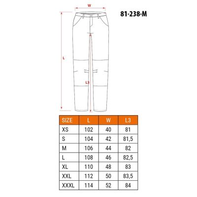 Spodnie robocze HD Slim, pasek, rozmiar M