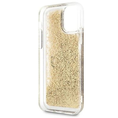 4. Etui Guess 4G Big Liquid Glitter na iPhone 11 6,1" / Xr - złote
